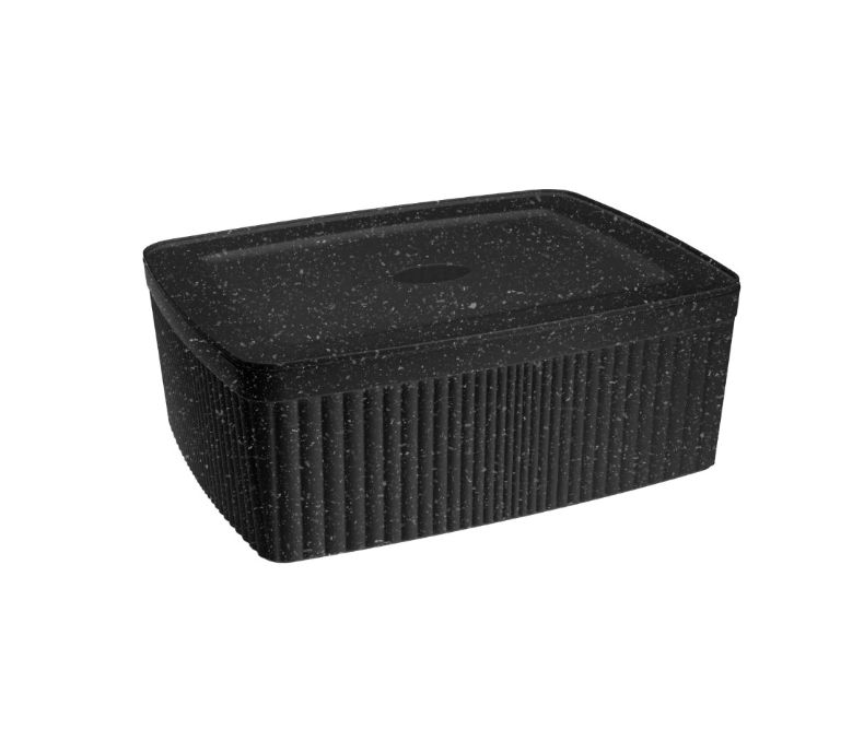 Корзина для хранения VELVET 15х7х11,5 см 0,9 л черный гранит