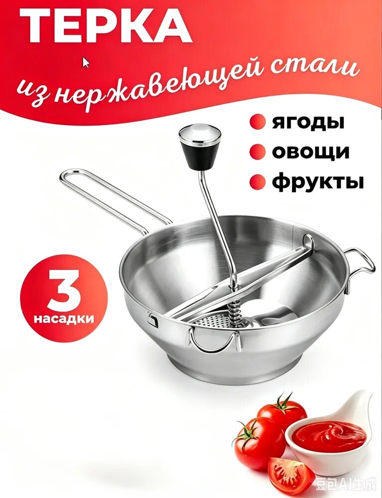 Терка-сито, машинка для перетирки пюре и джемов