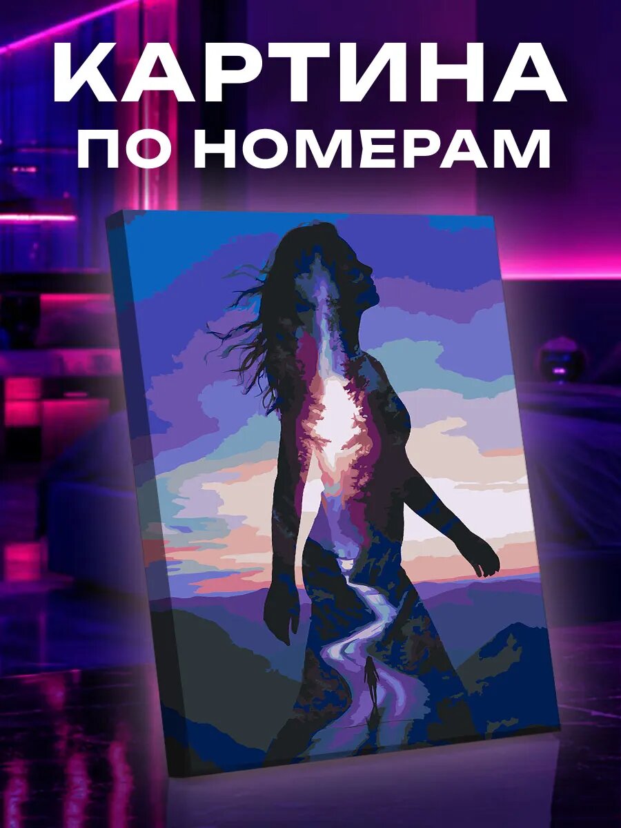 Картина по номерам Силуэт девушки