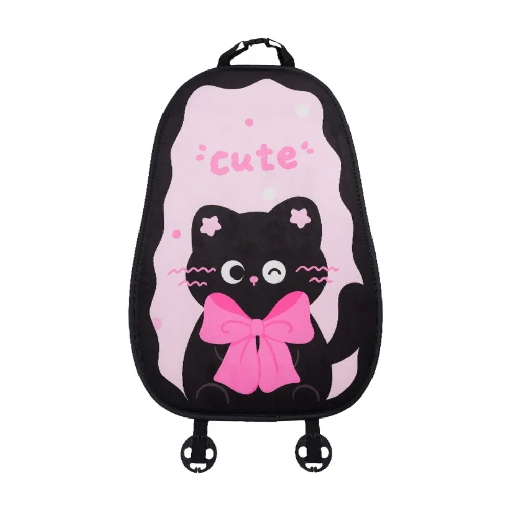 Рюкзак детский черный с котиком, Color Name: Backrest