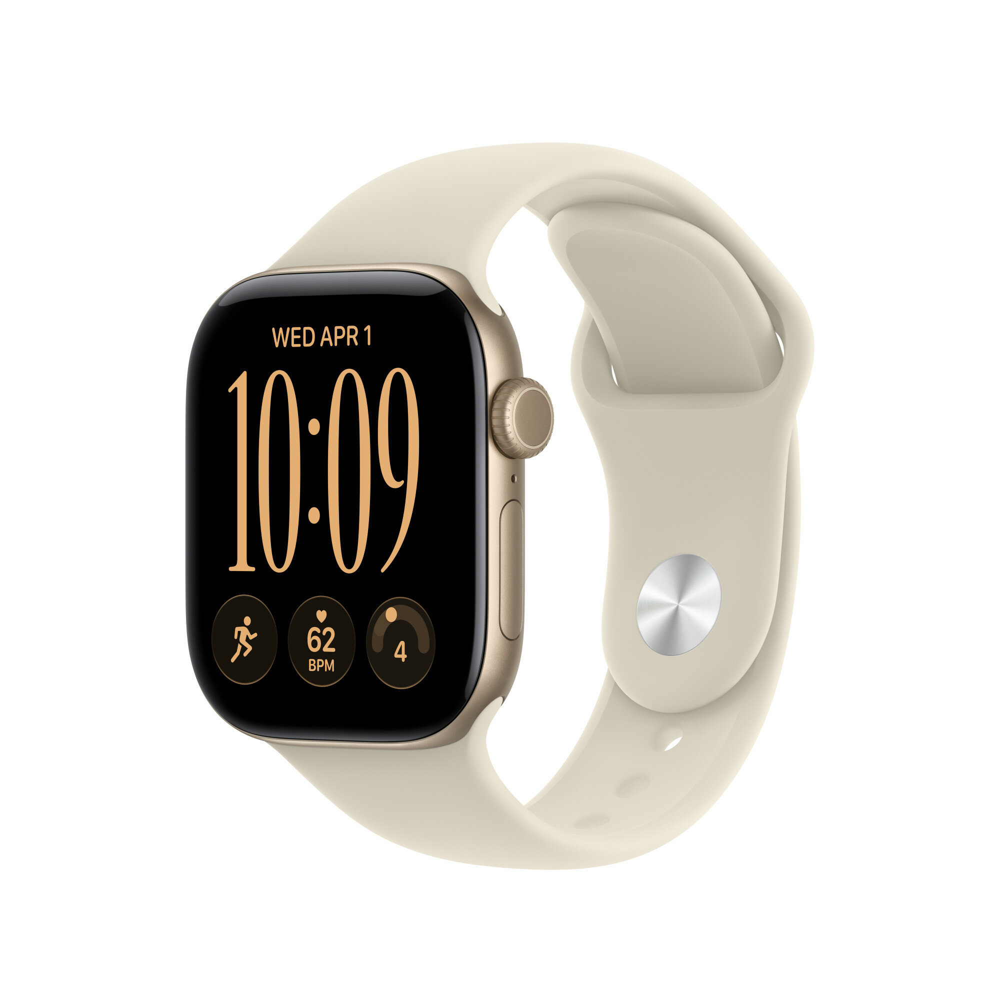 Умные часы Apple Watch Series 12 (2026) 42 мм, GPS, Light Gold Aluminium Case, Sand Sport Band S/M