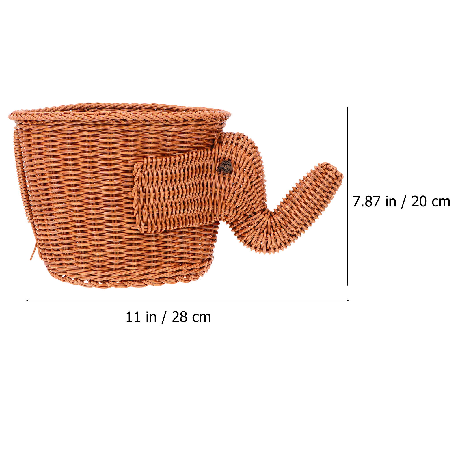 Корзина Из Ротанга В Форме Слона Для Декора И Хранения 1 Штук 20x16 См Коричневый