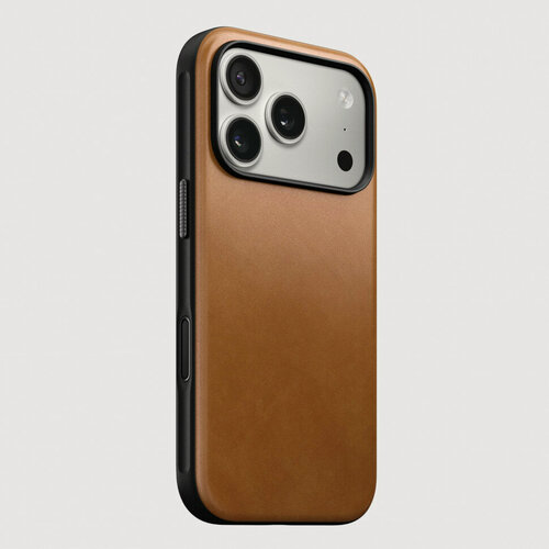 Изображение товара Кожаный чехол Nomad Modern Leather Case для iPhone 17 Pro светло-коричневый (English Tan)