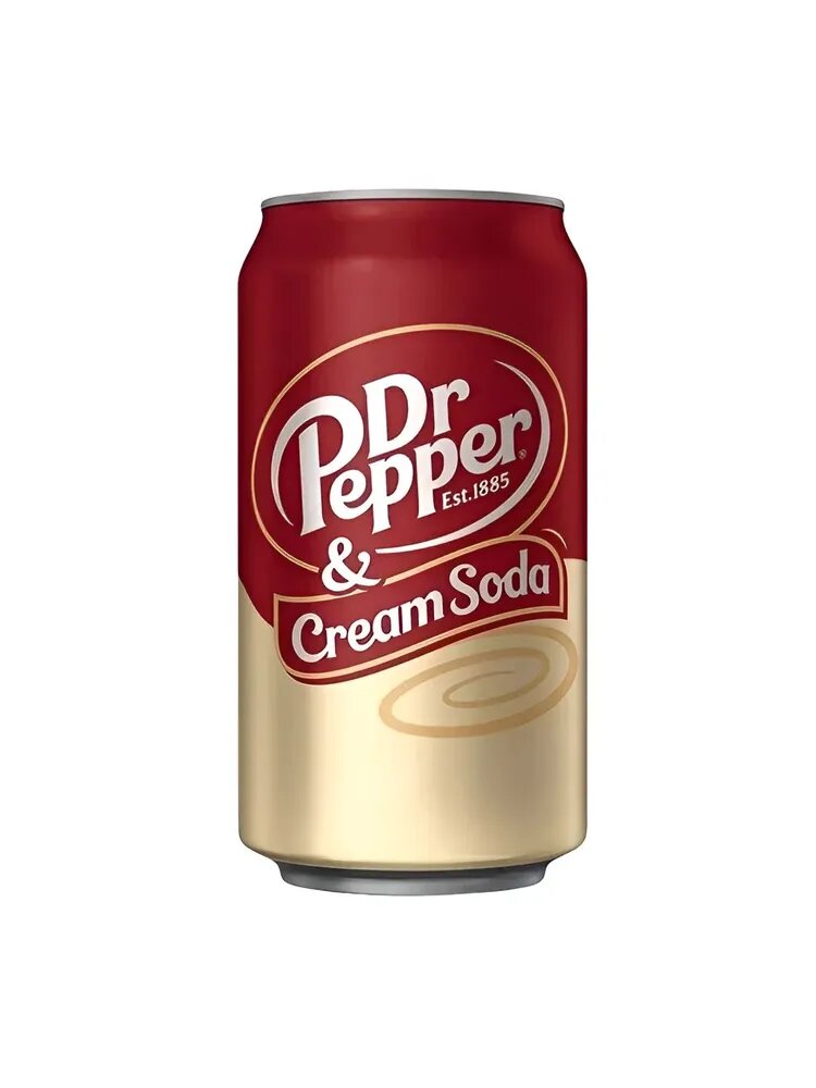 Напиток газированный Dr. Pepper & Cream Soda: яркий сливочный вкус 355 г, США — фото 1