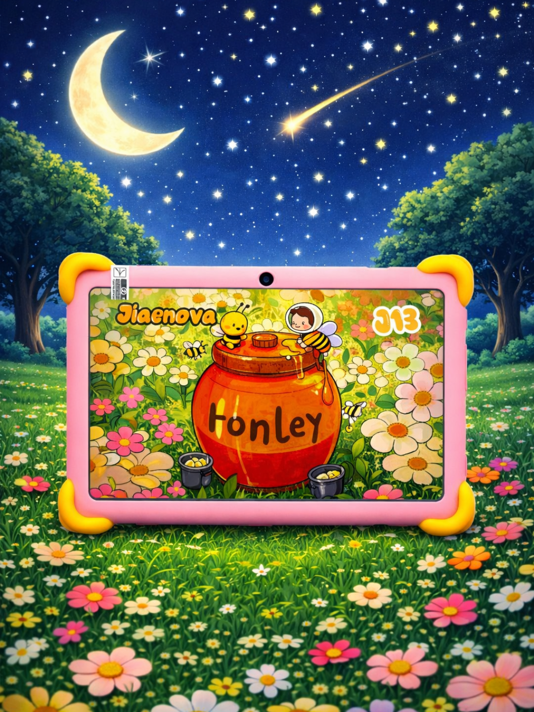 Детский планшет Jiaenova J13 – 7" FHD экран, 8GB RAM, 256GB память, Android 15, WiFi, комплект с 7 аксессуарами