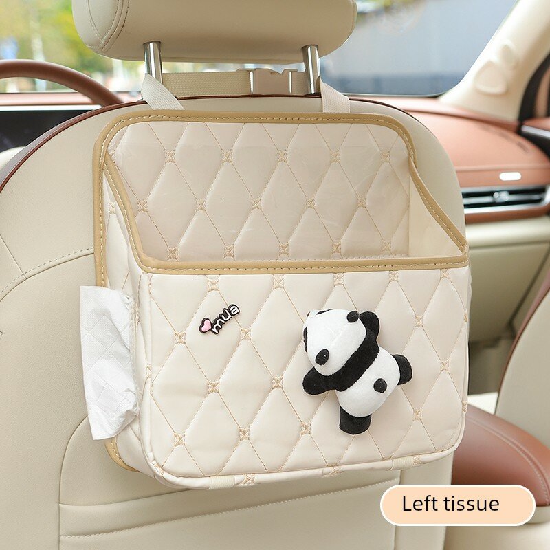 Узор лапок панды бежевый автомобильный держатель для салфеток левая сторона хранения