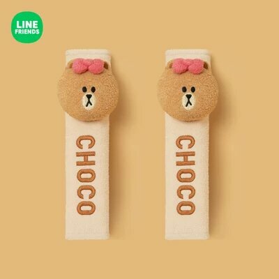LINE FRIENDS CHOCO мягкий защитный чехол для ремня безопасности ребенка пара элементов