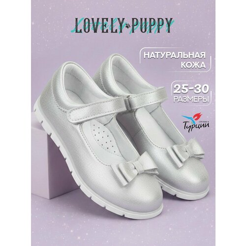 фото Туфли лодочки lovely puppy весна-лето 2026, размер 26, , серебряный