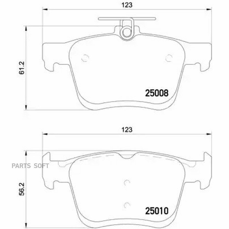 BREMBO P85125 P 85 125 P85125 колодки дисковые задние!\ Audi A3, VW Golf VII 1.2TSI-1.8TFSI/2.0TDI 12>