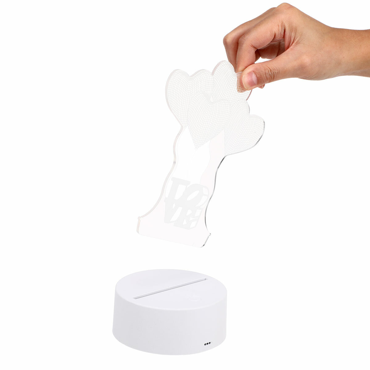 Лампа Ночник С Прикосновением 1PC С Изменяющимися Цветами И Эффектом 3D 19.00X12.80X9.80Cm