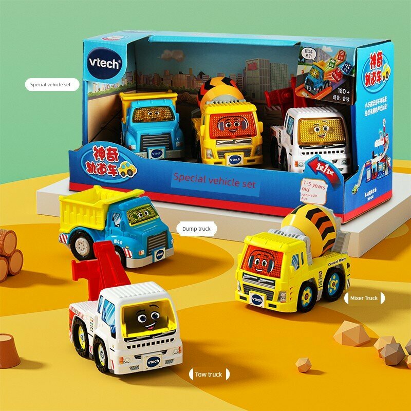Набор Vtech Специальные машины для детей 1-3 лет, самосвал, тягач, смешалка, инженерная игрушка, 3 в 1