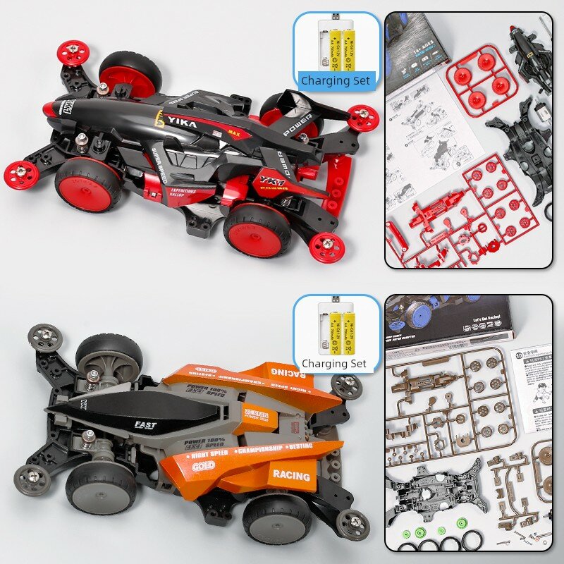 Набор из 2 шт: радужно-красная и оранжевый орёл 4WD электрические RC-машины, набор для сборки