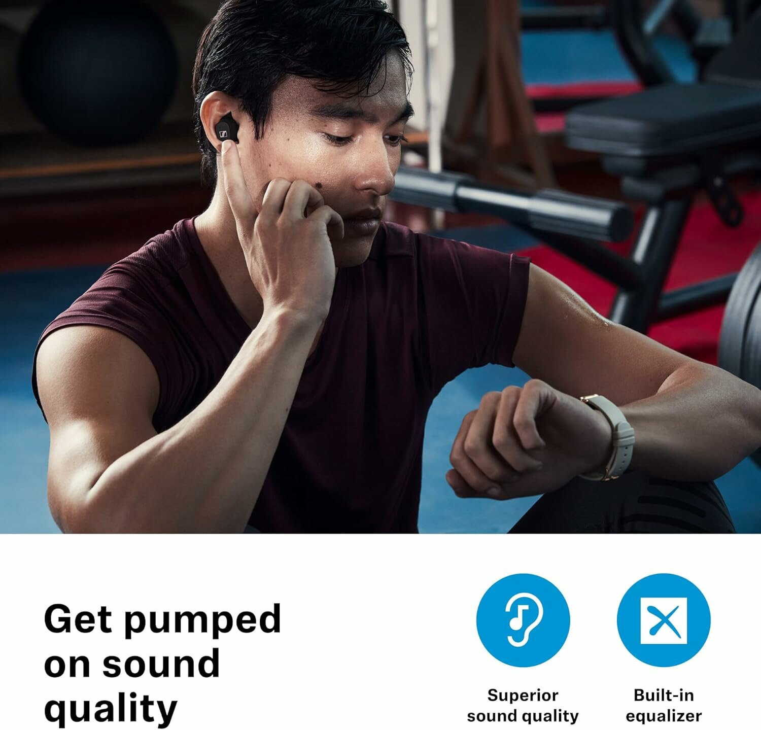 Беспроводные наушники Sennheiser SPORT True Wireless (черный) — фото 1