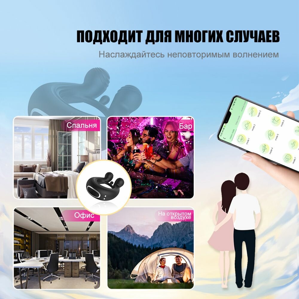 Вибрирующее кольцо для пениса с беспроводным управлением, задерживает эякуляцию, увеличивает эрекцию, подходит для секс-игрушек для пар