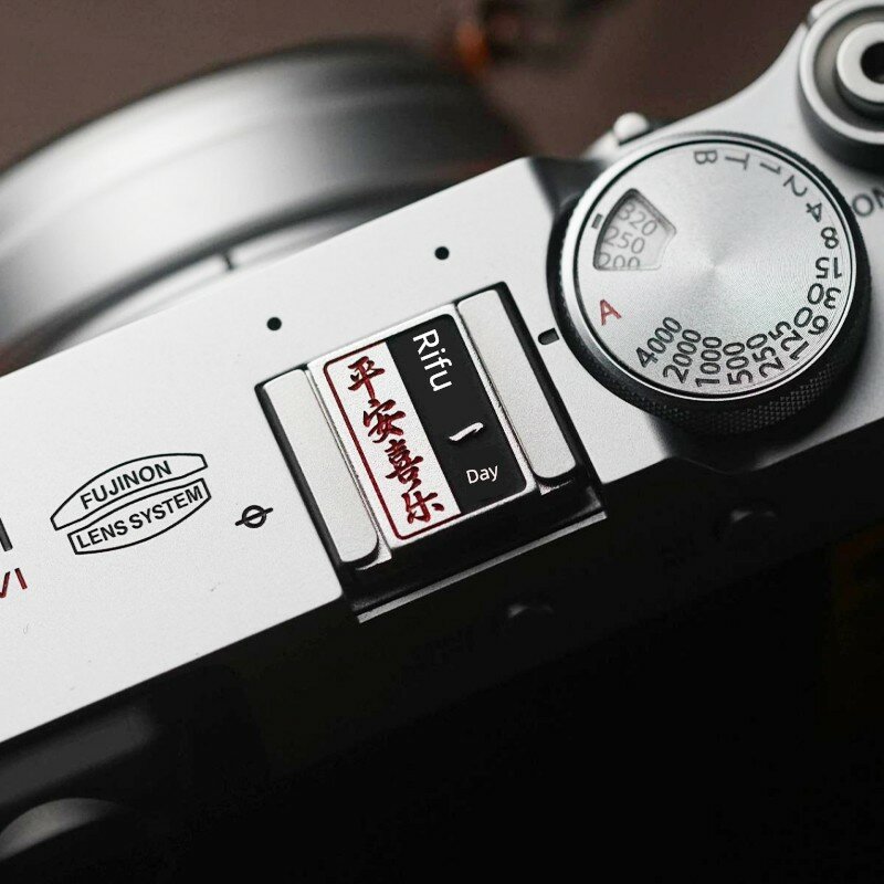 Крышка горячего штыря с узором 'Ежедневное обогащение' для камер Fuji X100VI XT5 XT4 X100V