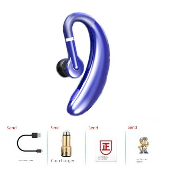 DS90 Синие беспроводные наушники Bluetooth с автомобильным зарядным устройством для мобильных и компьютерных устройств