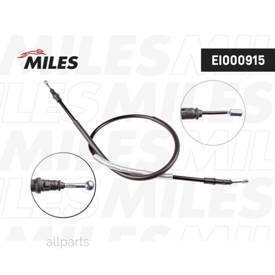 MILES EI000915 Трос ручного тормоза PEUGEOT 807/ CITROEN C8 1255/1114мм лев/прав.