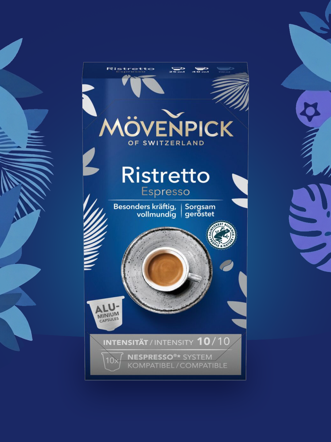 Кофе в капсулах Movenpick Ristretto, произведено в Германии.