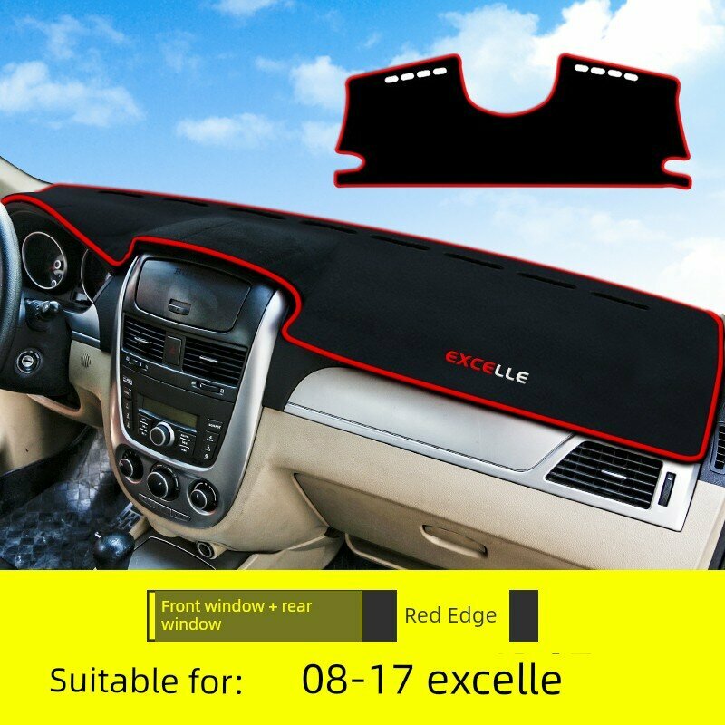 Премиум 2008-2017 Buick Excelle переднее и заднее окно солнцезащитный чехол, толстый противоскользящий, красная кромка