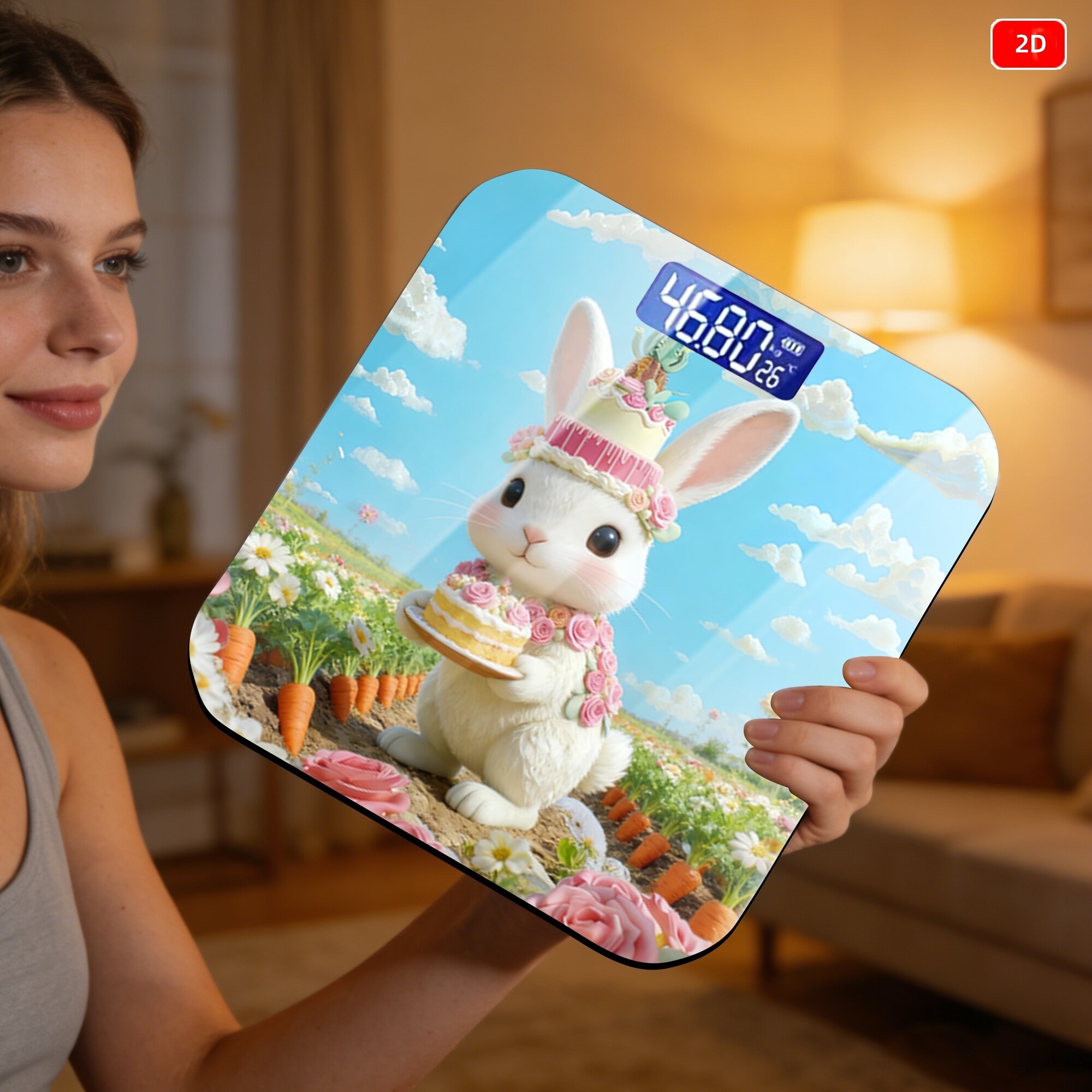 Электронные весы для дома с плоской платформой из закаленного стекла и светодиодным дисплеем, макс. 180 кг, единицы измерения кг/фунт, размер платформы 10.24 дюйма, минималистичный дизайн