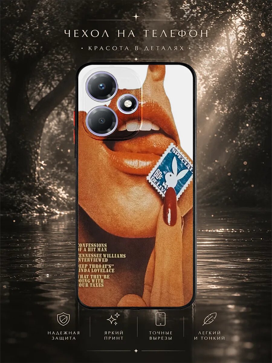 Матовый чехол на Infinix Hot 30 Play Ретро Playboy У2К