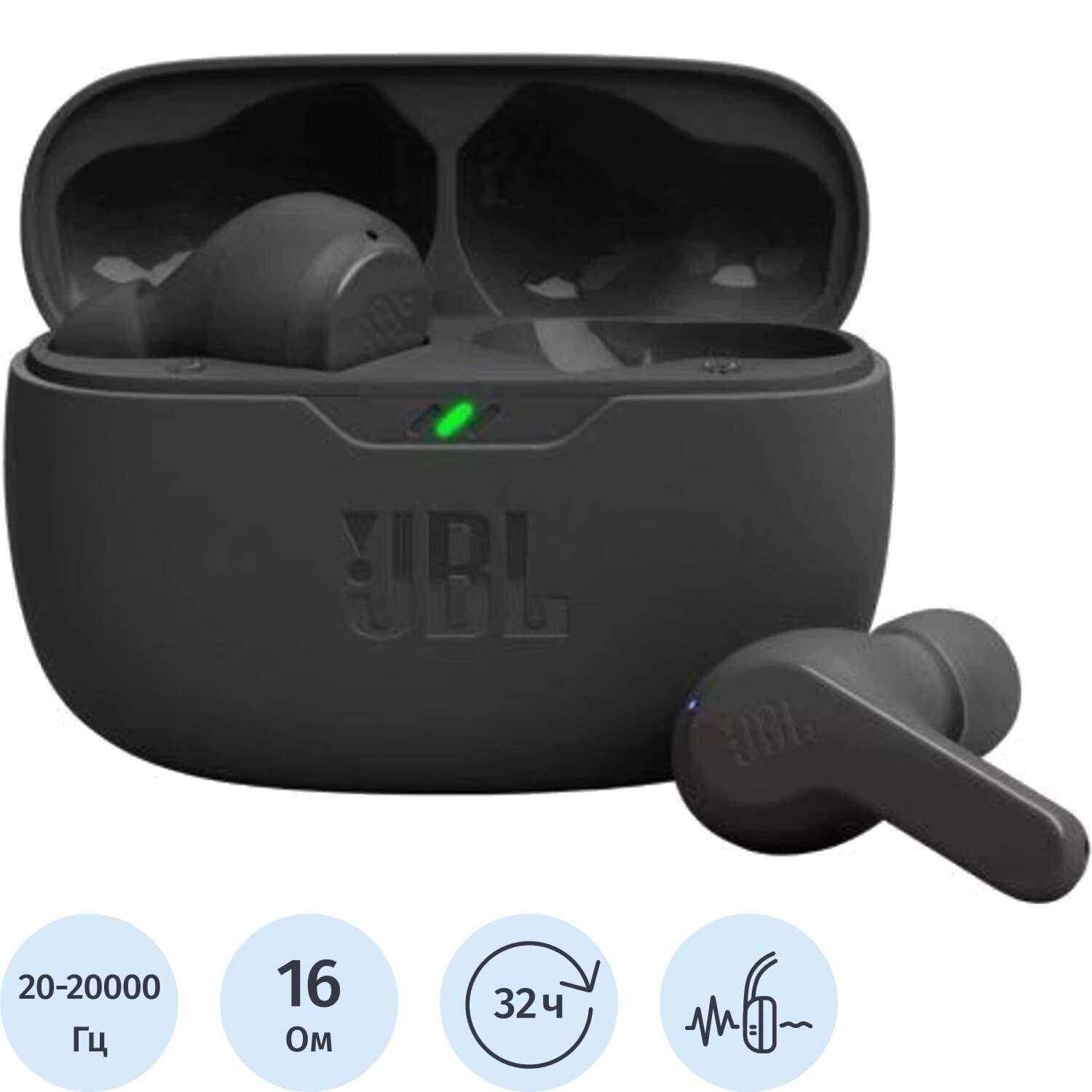JBL Наушники беспроводные JBL Wave Beam 2 черные (JBLWBEAM2BLK)
