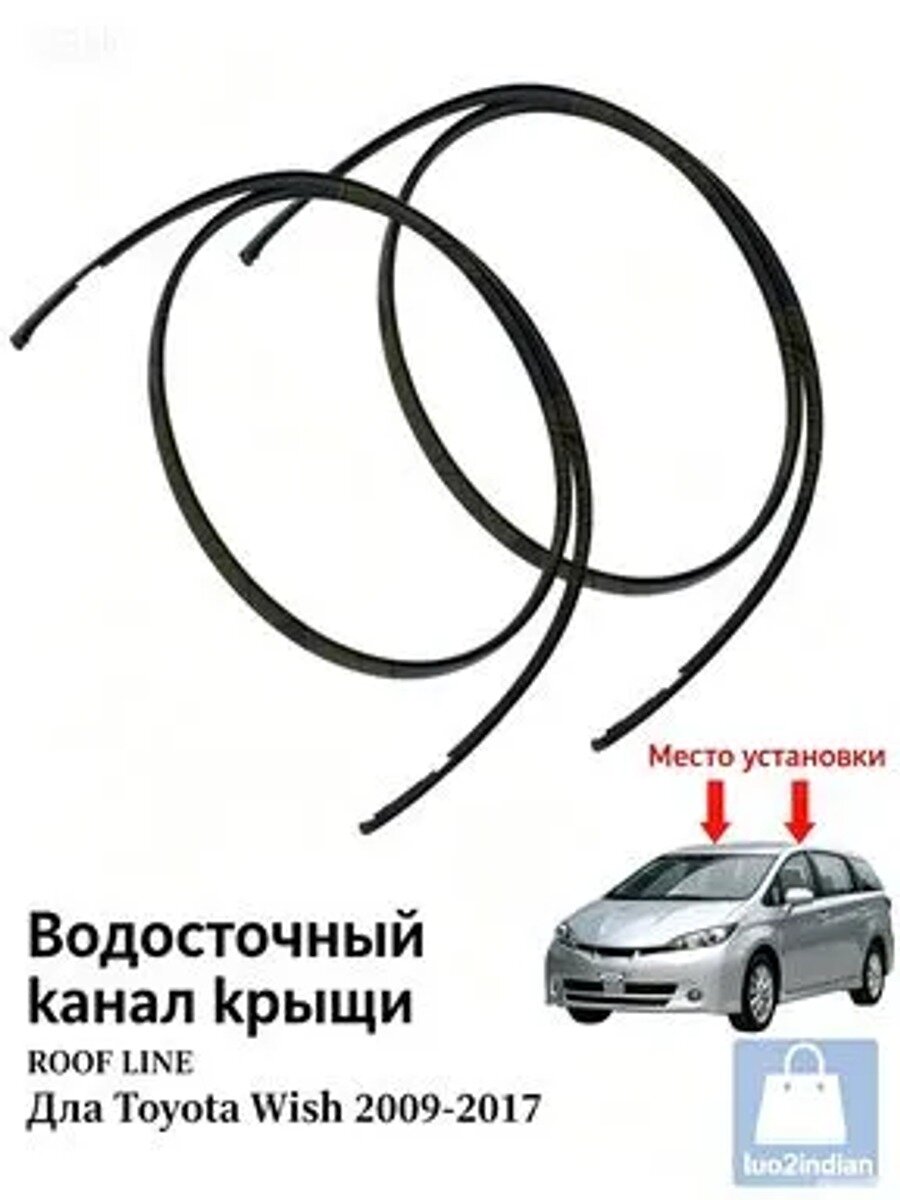 Уплотнитель крыши для /, 2 шт. черный, темно-коричневый, резина