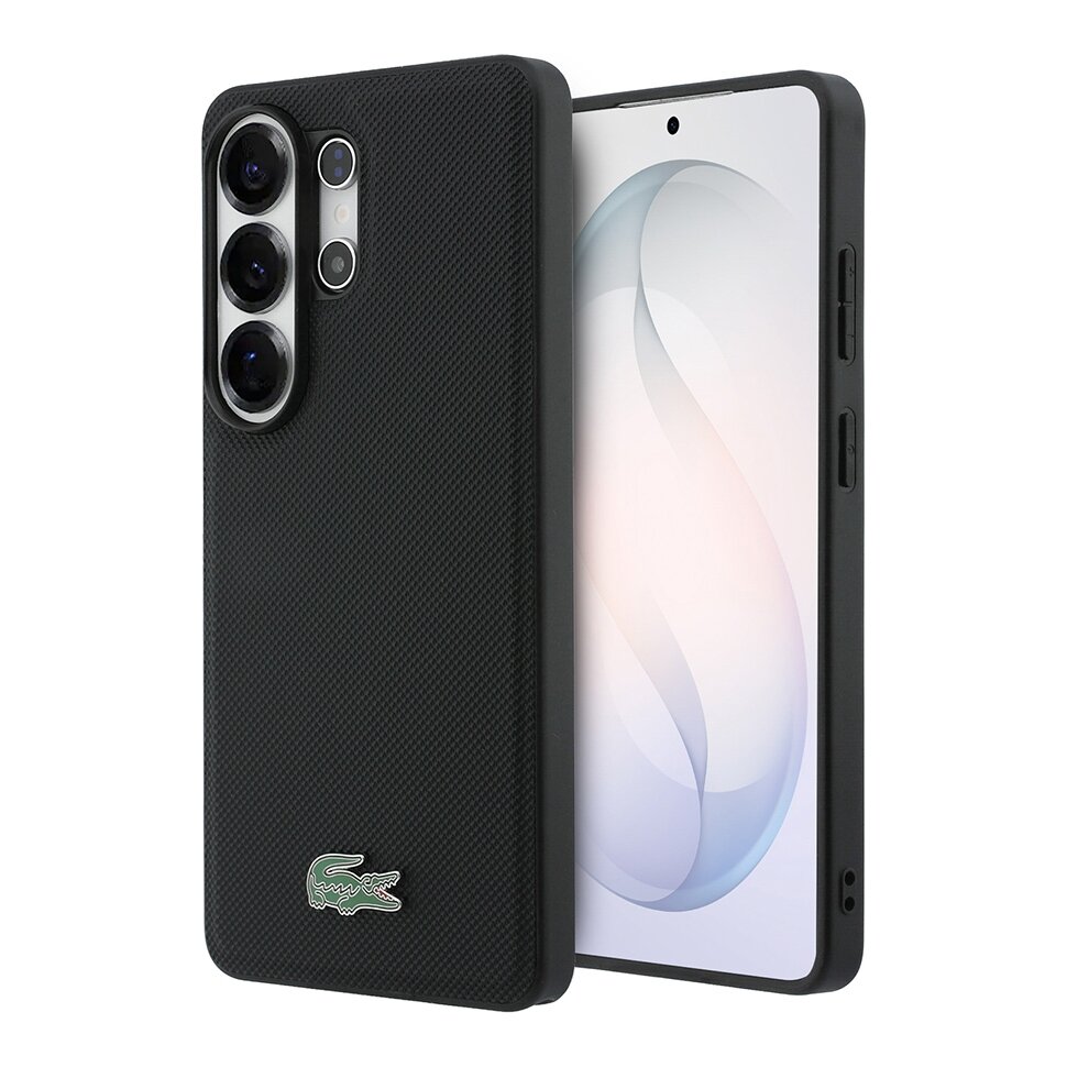Lacoste чехол с MagSafe для Galaxy S26 Ultra, PVC Lacquer Metal logo, черный