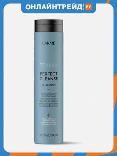 Изображение товара Мицеллярный шампунь для волос Lakme Teknia Perfect Cleanse Shampoo Глубокое очищение, 300 мл