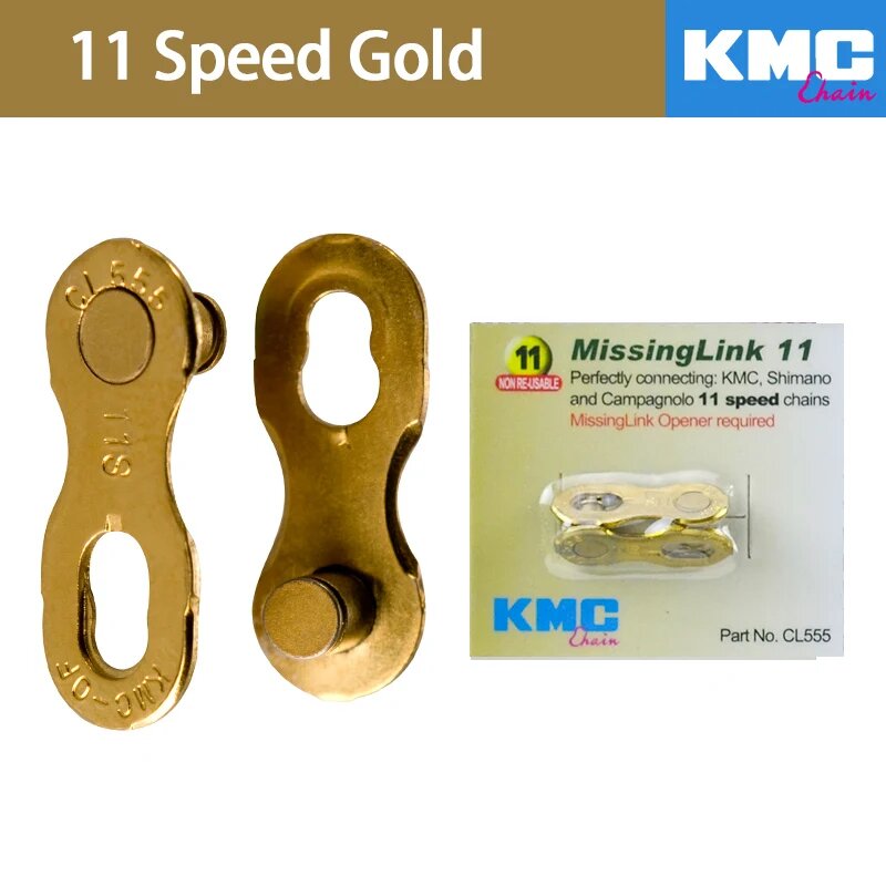 KMC оригинальный соединитель цепи 6/7/8s 9s 10s 11s 12S 11 speed Gold