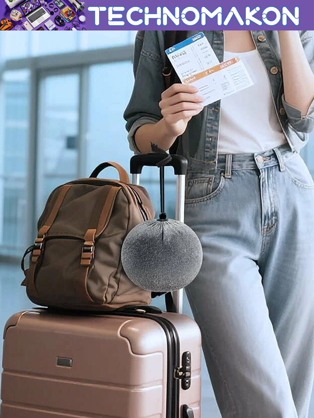 Подушка для шеи Hoco HX70, хлопок, для путешественников, на сиденье, эффект памяти — фото 1