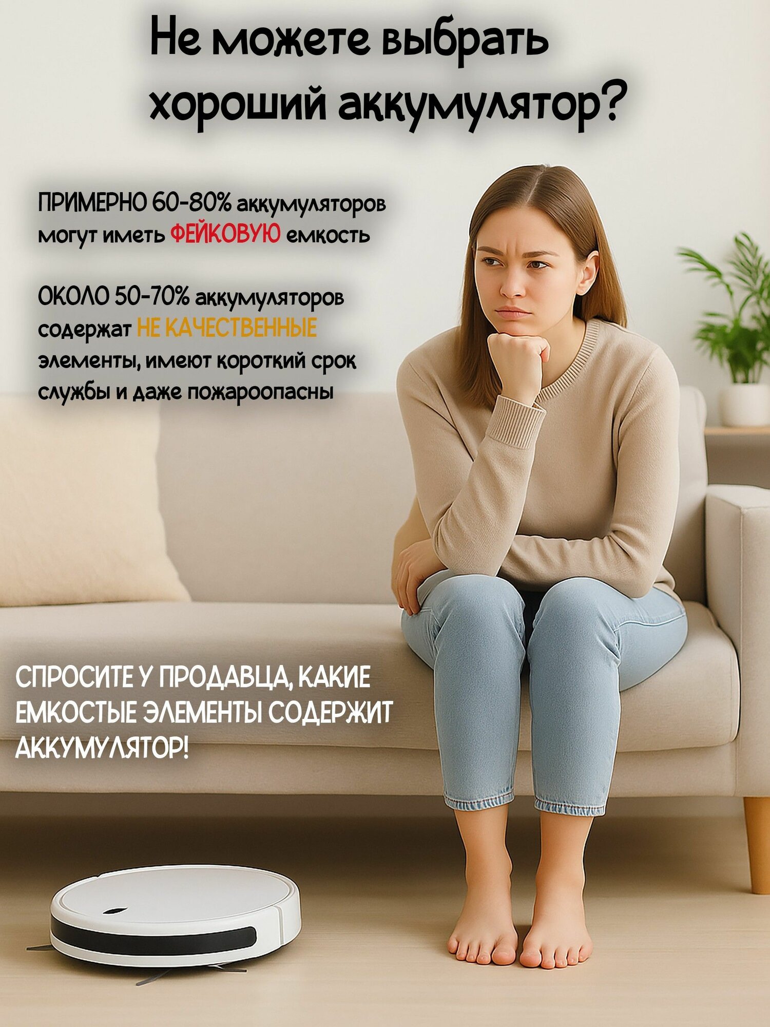 Аккумулятор P1904-4S1P-MM 5200mAh для Xiaomi Mi Robot Vacuum Mop 1C / Mijia 1C / STYTJ01ZHM — фото 1