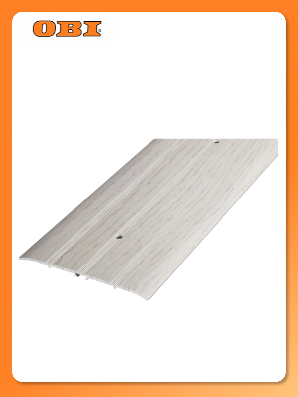 Порог одноуровневый лука ПС 05 Дуб Арктик алюминий 900х100 мм