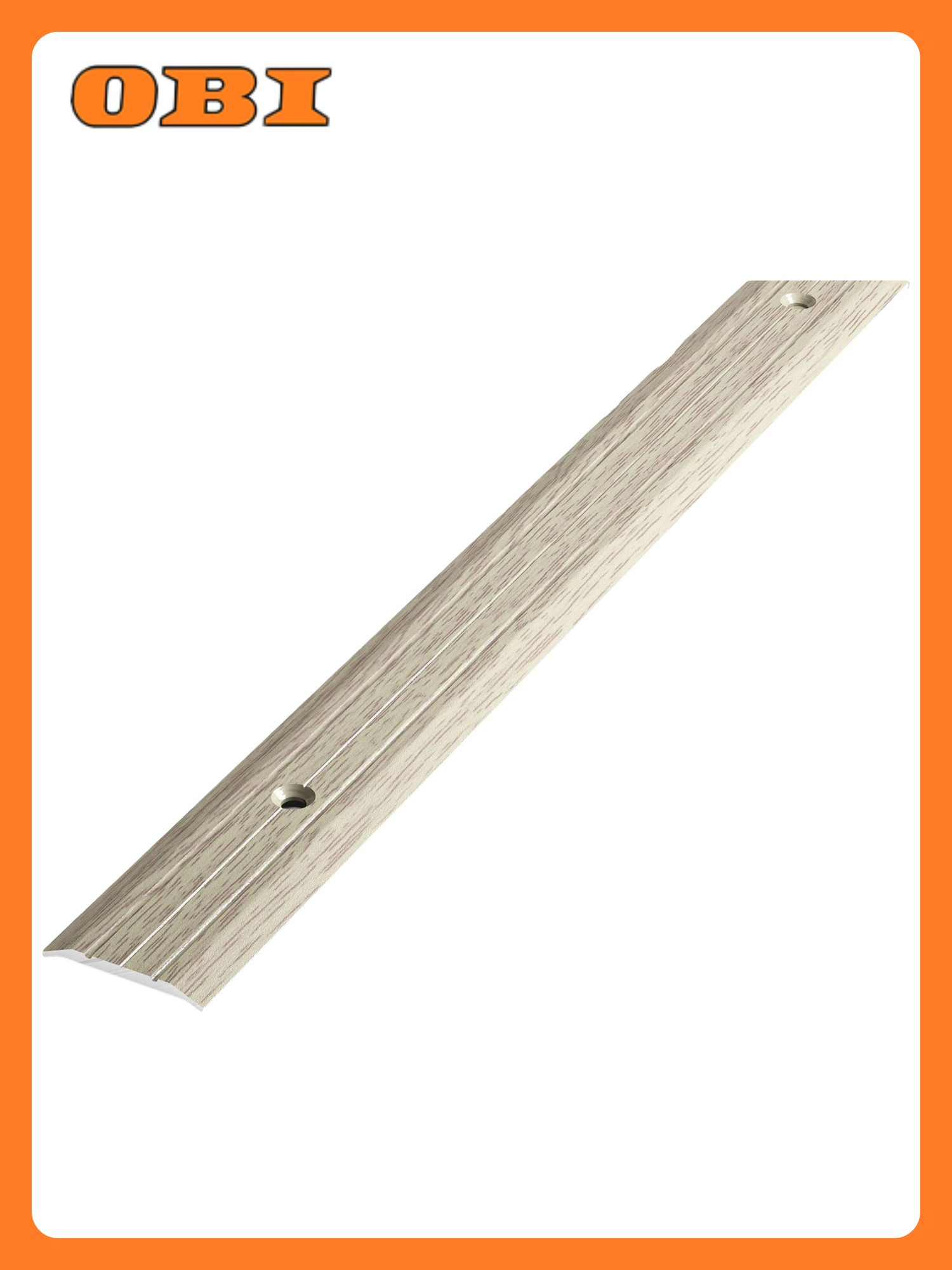 Порог одноуровневый лука ПС 01 Дуб беленый алюминий 900x25 мм