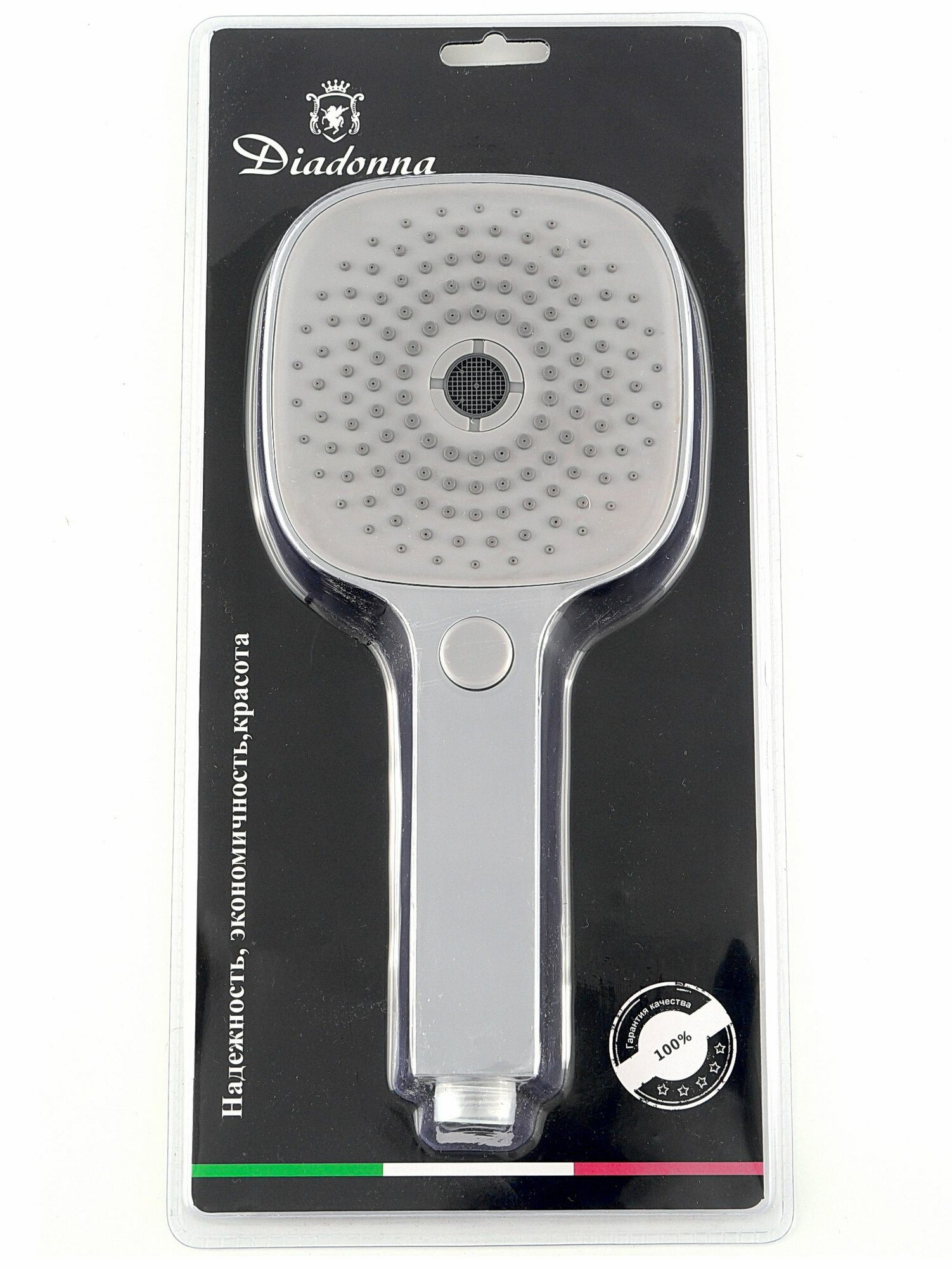 Лейка для душа Diadonna D10-19039, ABS-пластик, глянцевая хромированная, 4 режима — фото 1