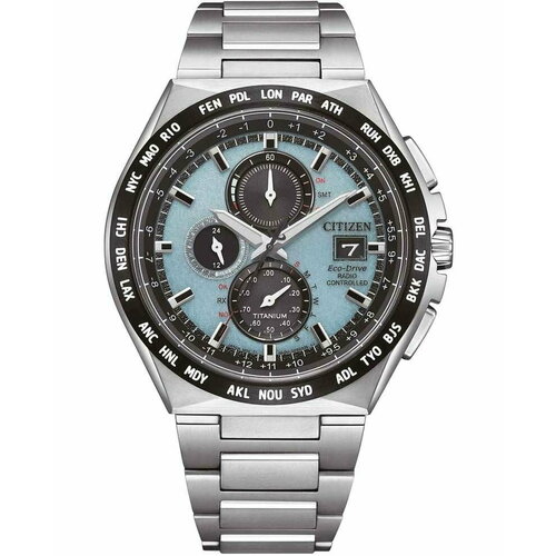 фото Наручные часы citizen eco-drive, серый, голубой, черный
