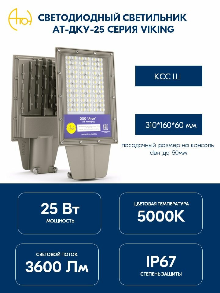 Светильник светодиодный уличный консольный