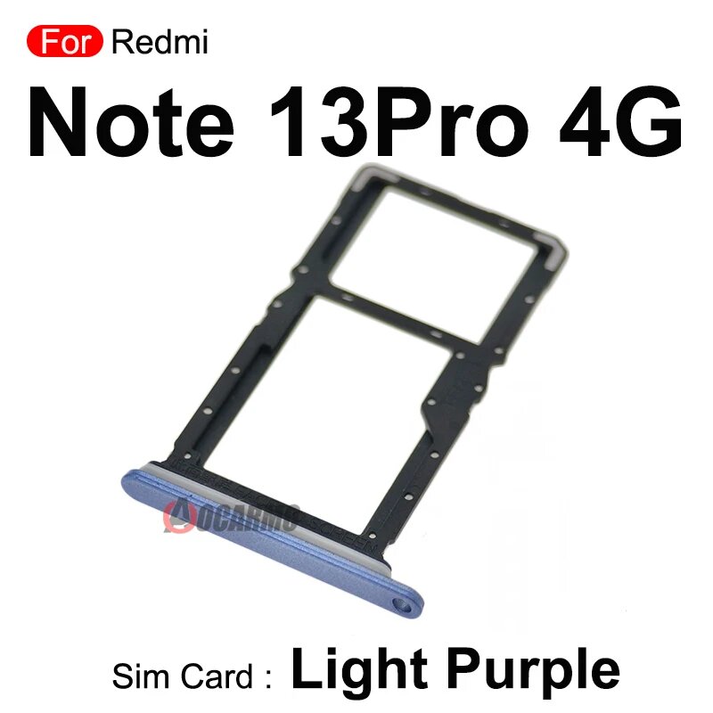 Черный, белый, фиолетовый, синий для Redmi Note 13 Pro 5G/4G, держатель для SIM-карты, слот для SIM-карты, запасные части