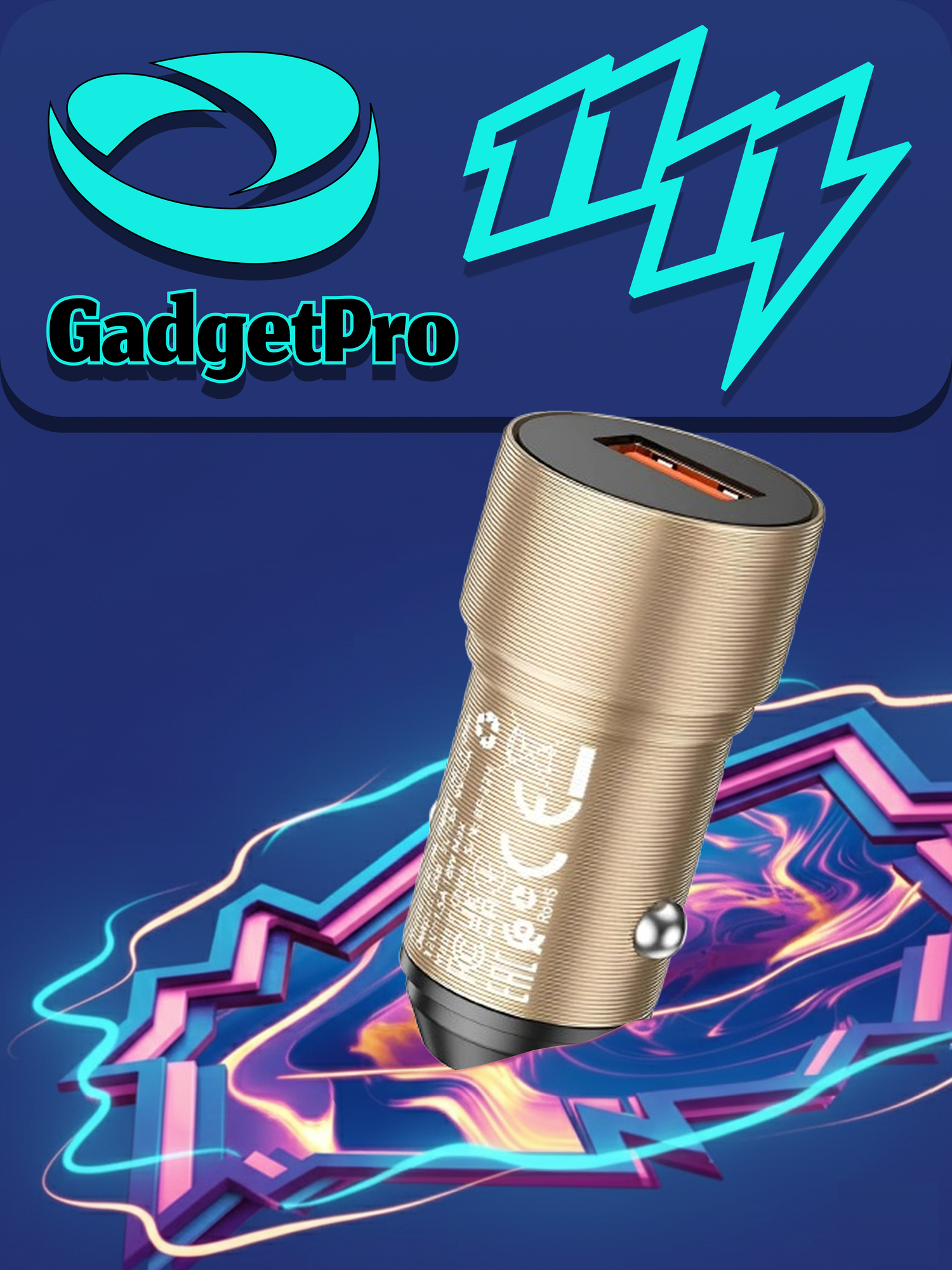 Зарядное устройство BOROFONE Wisdom BZ19A 18W, без кабеля в коплекте Золотой