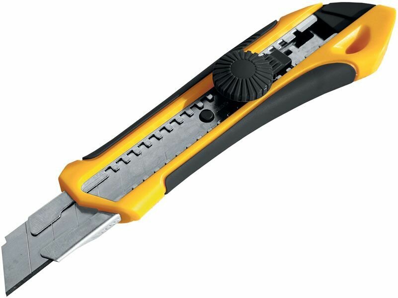 Нож технический усиленный, 18 мм, винтовой фиксатор, inWork