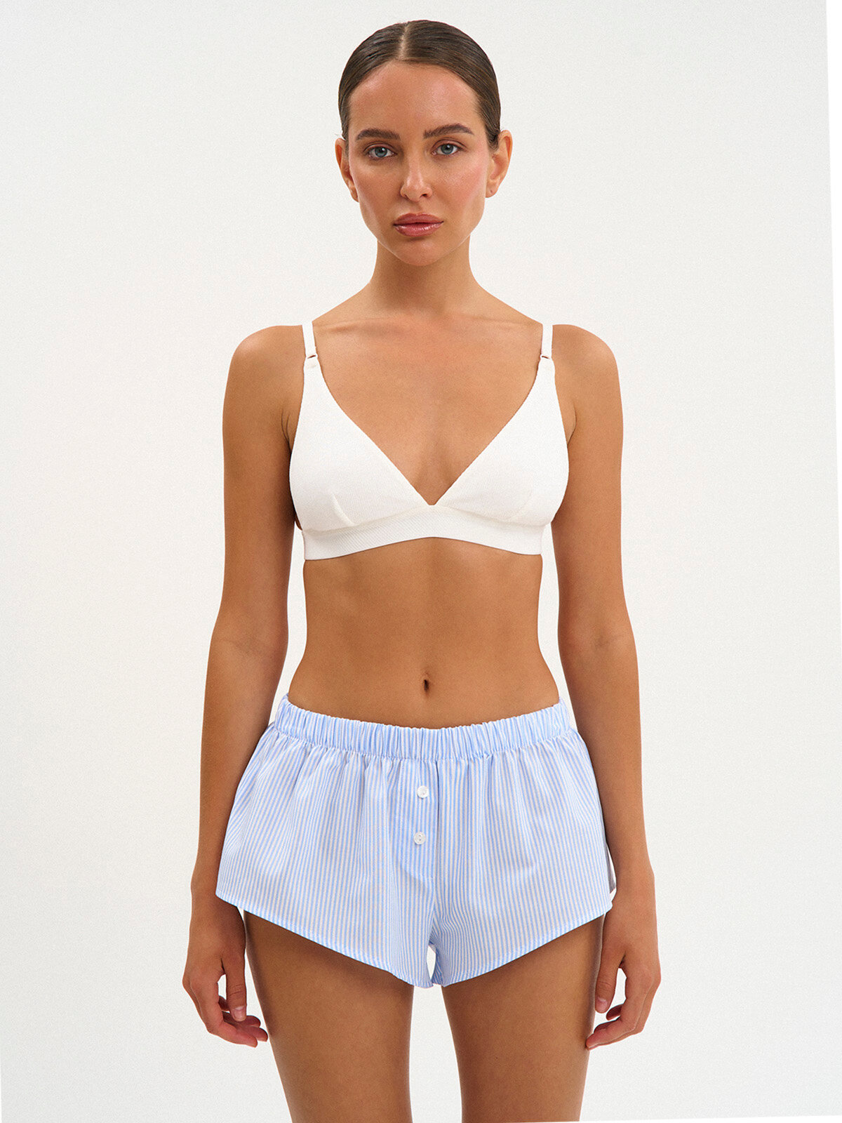 Шорты MARY MARY укороченные, размер S, голубой — фото 1