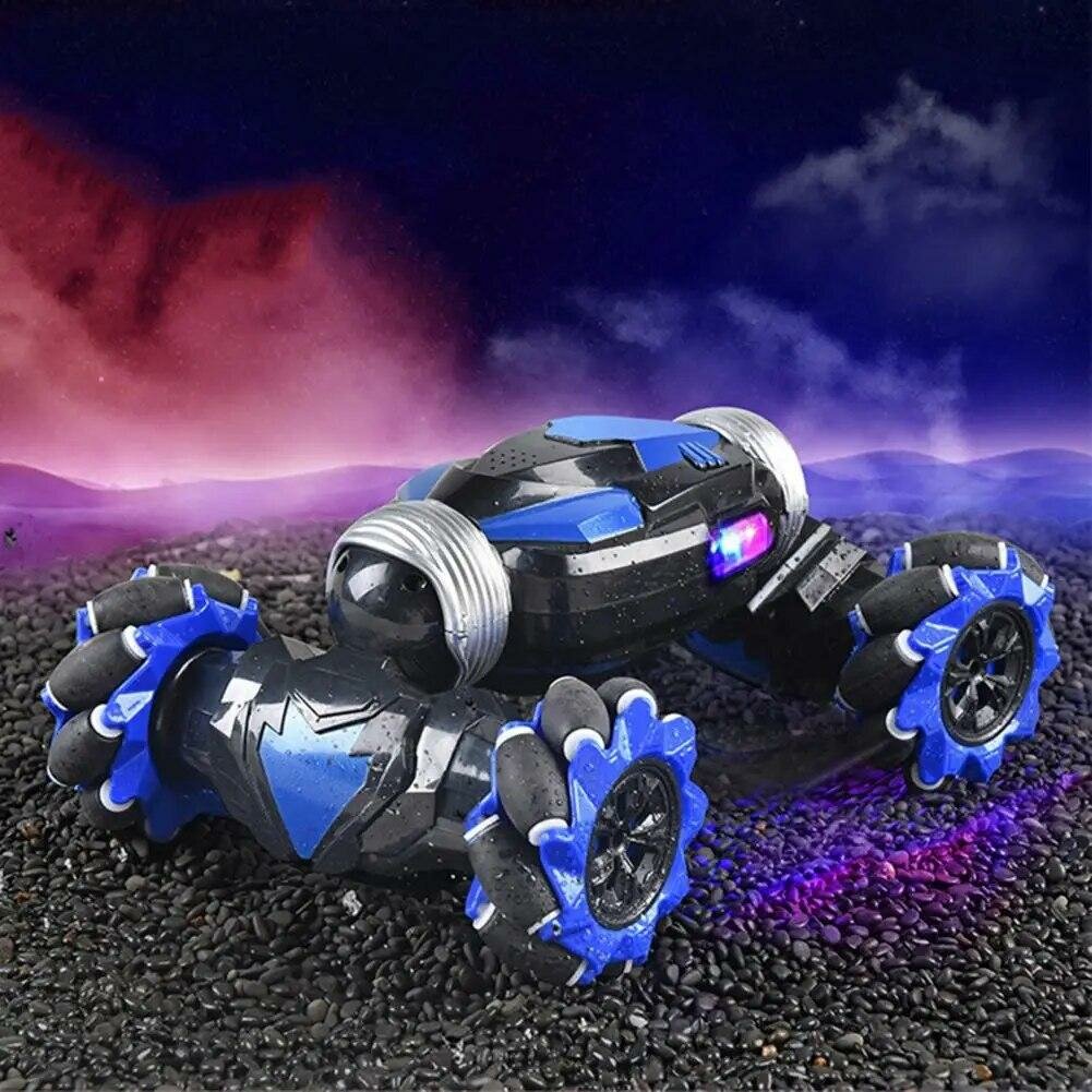 Машинка на радиоуправлении с управлением жестами и джойстиками, синий / Игрушка на радиоуправлении