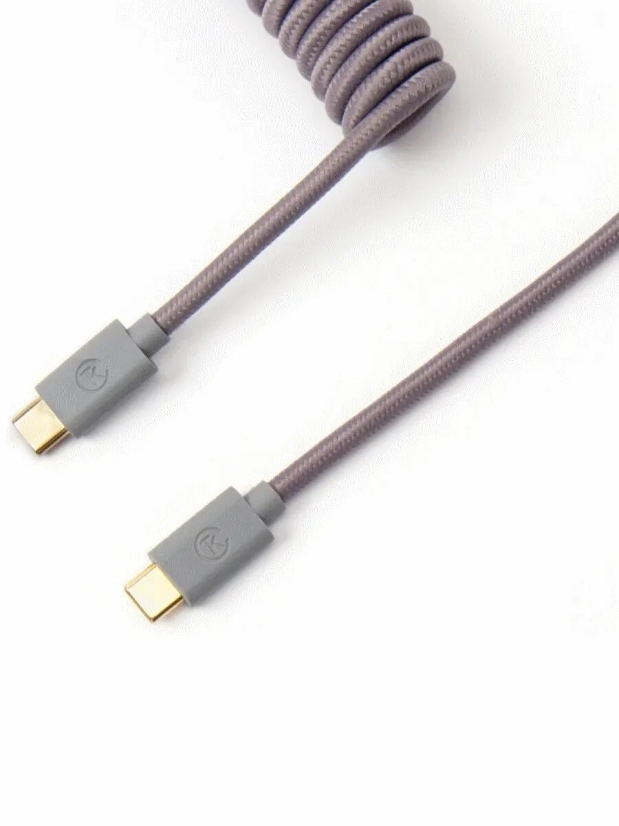 Кабель Keychron Coiled Aviator USB Type-A/Type-C для клавиатур и зарядки, витой