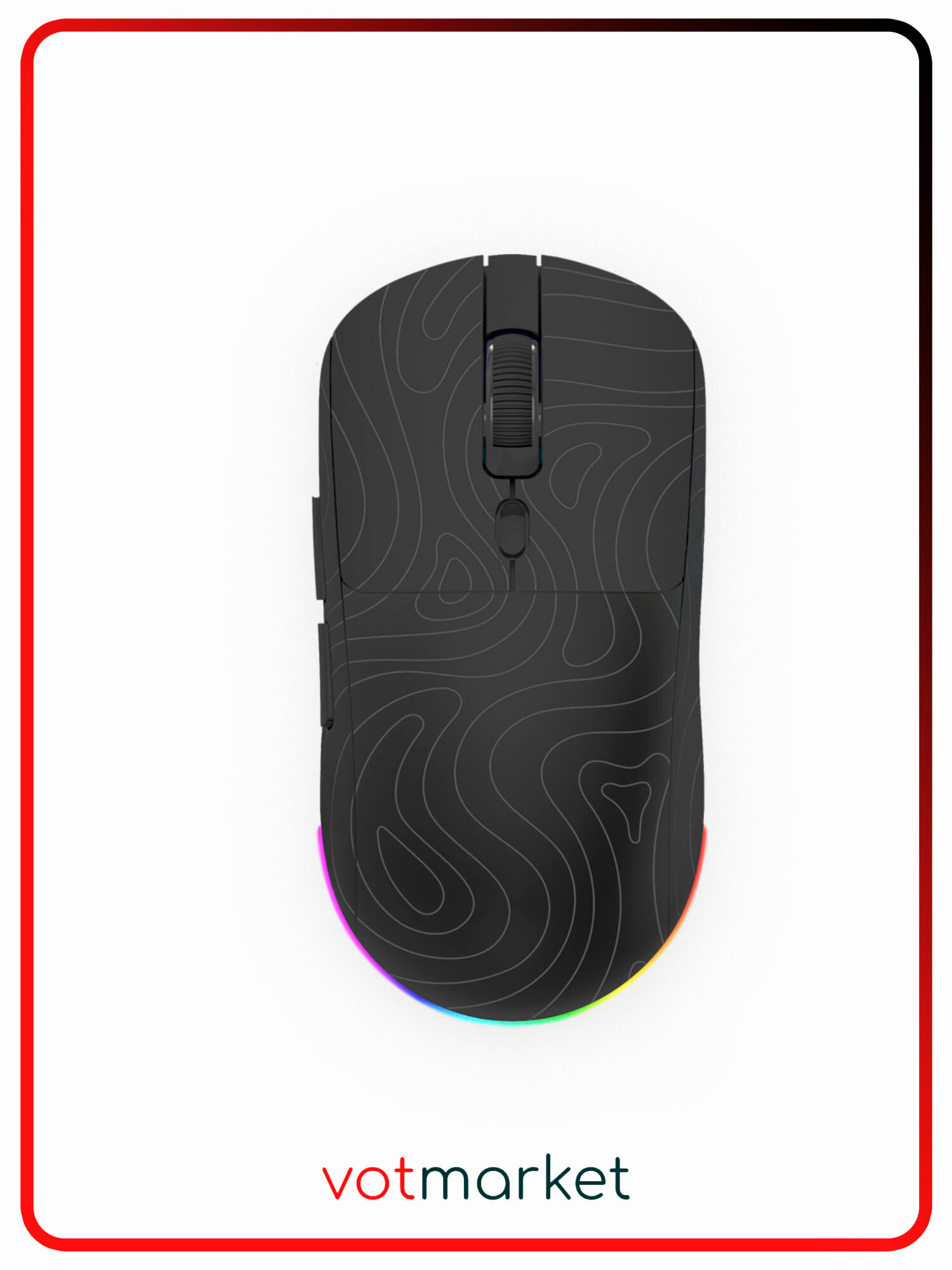 Игровая мышь VOROTEX M10, беспроводная, с подсветкой, 6 программируемых кнопок, черный