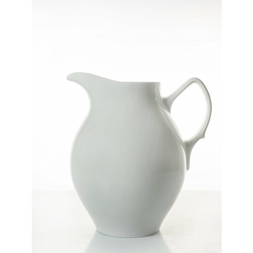 Кувшин фарфоровый с ручкой для воды молока объем 2 литра Добруш Белый 2734₽