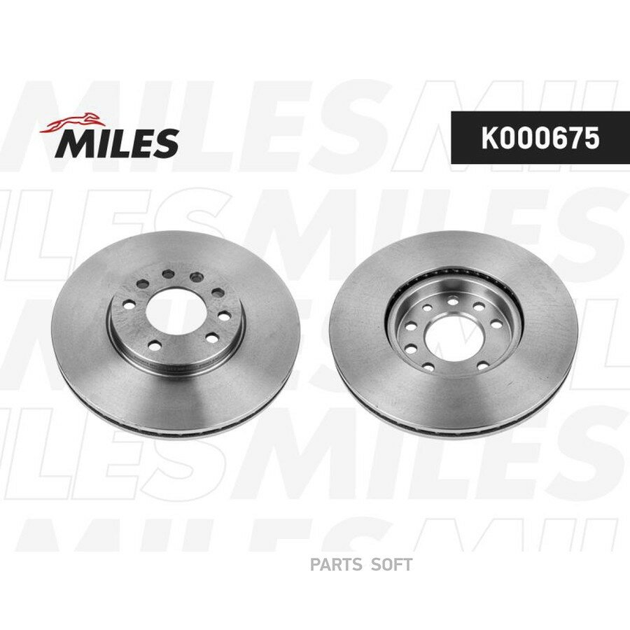 MILES K000675 Диск тормозной OPEL VECTRA 95-03/SAAB 900 93-98/9.3 98-03/9.5 97- передний ()