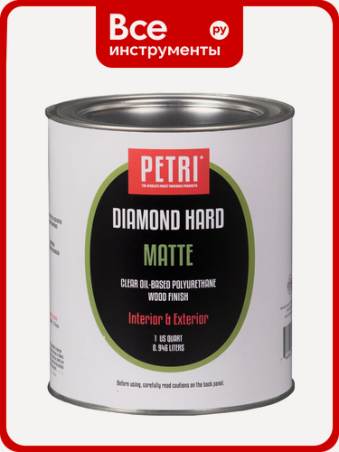 Изображение товара Полиуретановый лак Petri Diamond Hard матовый PC9014, внутренних работ