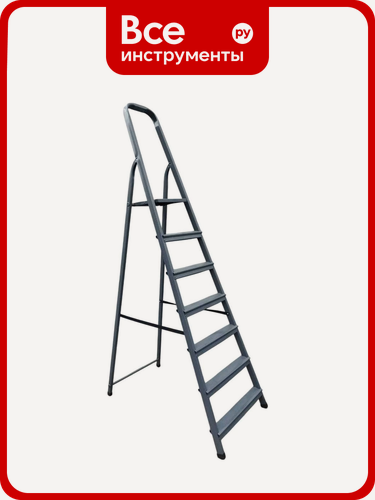 Изображение товара Лестница-стремянка LWI 7ст 7S+K LWI07S+K, надежно, прочная стальная односторонняя с высокой рабочей высотой