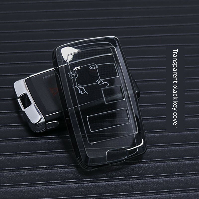 Кейс для брелока Land Rover для Range Rover Evoque, Discovery 4/5, Defender 110, Freelander 2 - Прозрачно-черный