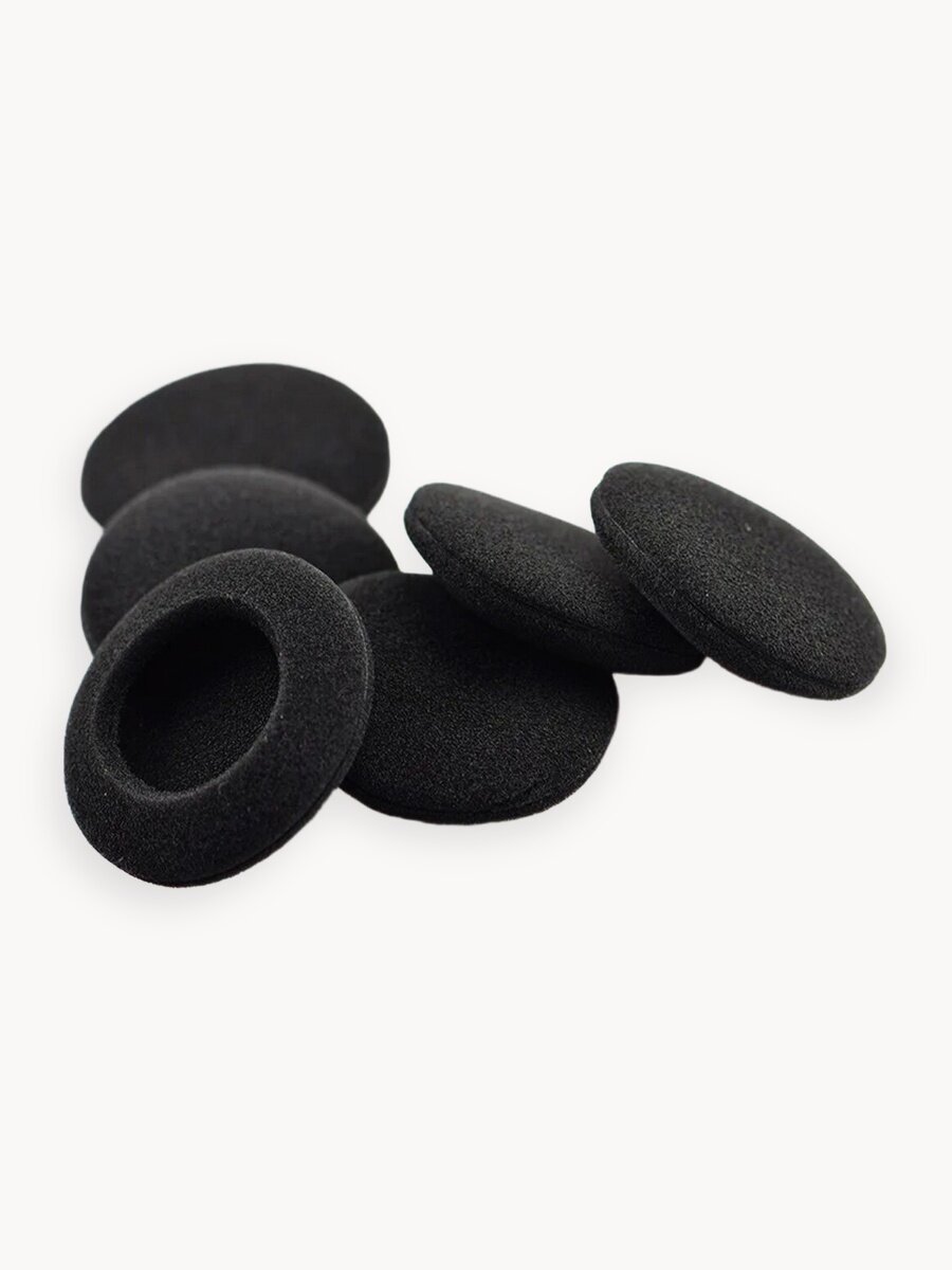 Амбушюры 50 мм, 6 шт. / Поролоновые насадки (накладки) на наушники универсальные / для Koss Porta Pro, Sennheiser PX100, Logitech PC Headset 960 и др